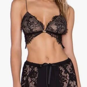 Stylestalker Bralette in Black with eyelash lace